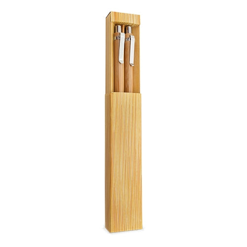 SET CANETA+LAPISEIRA BAMBÚ
