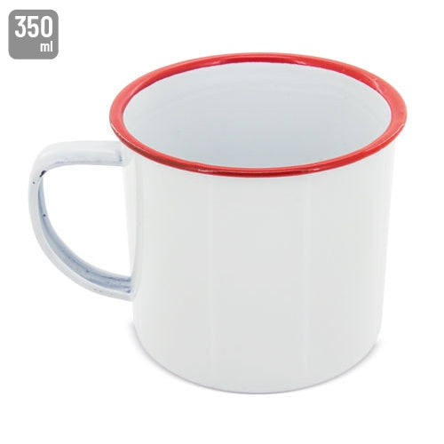 Caneca metálica esmaltada "Retro" reborde